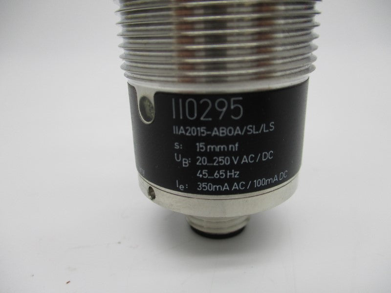 IFM EFECTOR IIA2015-ABOA/SL/LS-100AK II0295 20-250VAC/DC (NO HARDWARE) NSMP
