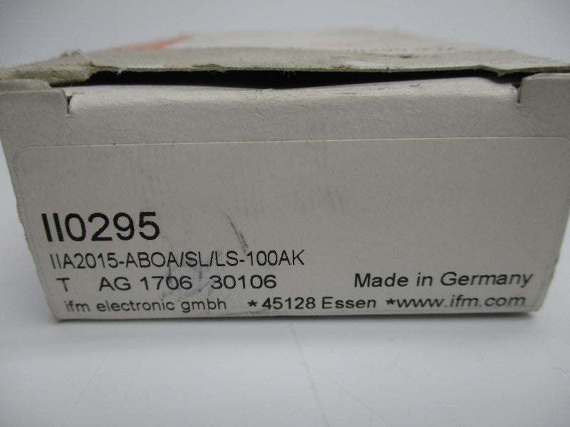 IFM EFECTOR IIA2015-ABOA/SL/LS-100AK II0295 20-250VAC/DC (NO HARDWARE) NSMP