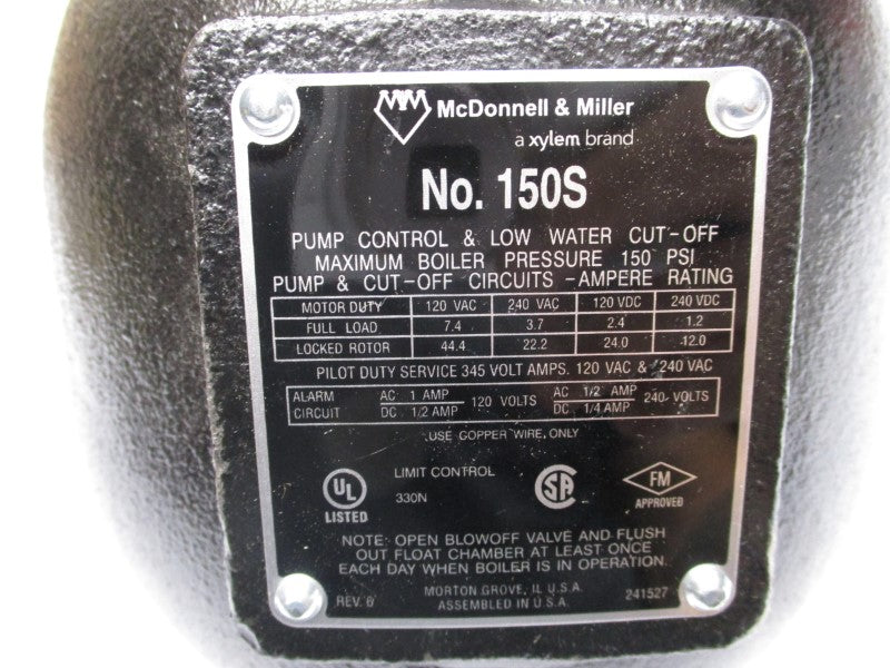 MCDONNEL&MILLER 150S-MD 240VDC 44.4A 150PSI NSMP