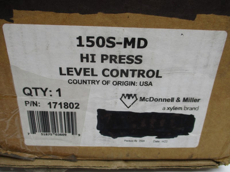 MCDONNEL&MILLER 150S-MD 240VDC 44.4A 150PSI NSMP