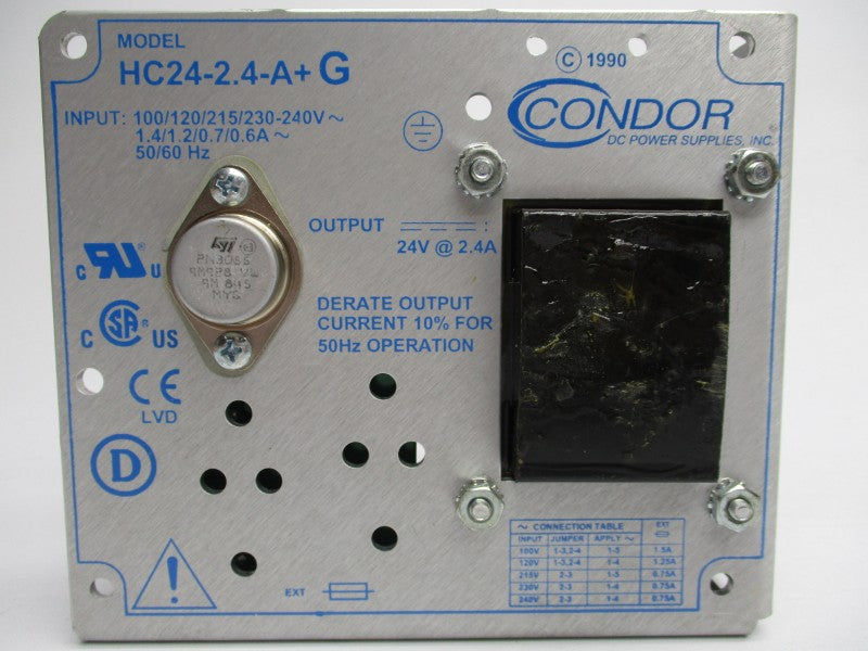 SLPOWER HC24-2.4-A+G REV. A 100/120/215/230-240V 1.4/1.2/0.7/0.6A NSMP