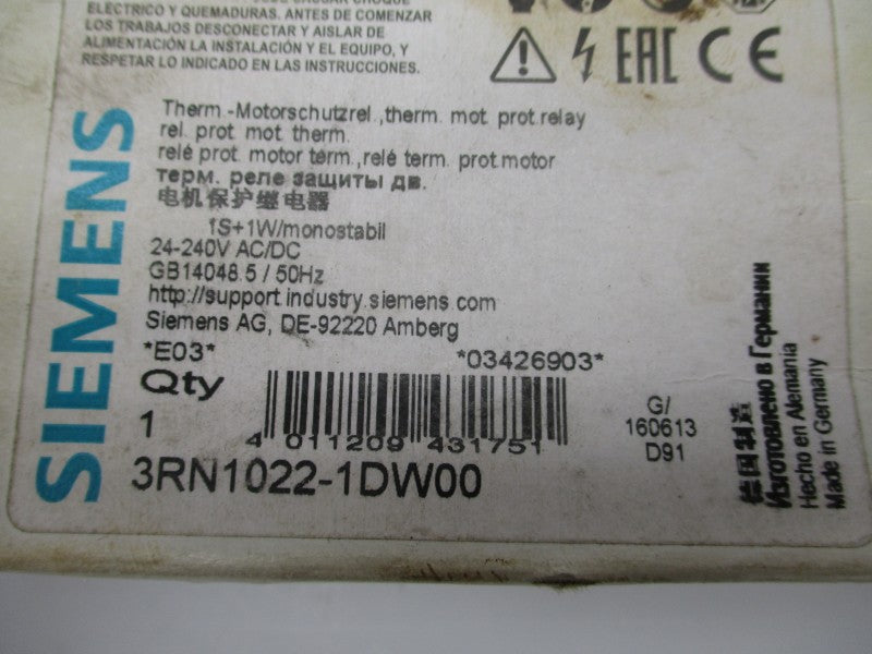 SIEMENS 3RN1022-1DW00 24-240VAC/DC NSMP