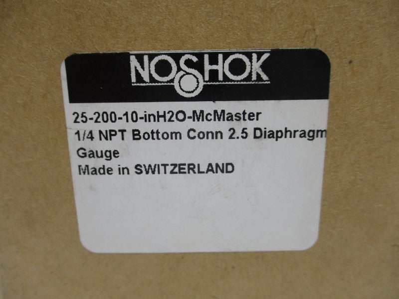 NOSHOK 25-200-10-INH20 0-10PSI NSMP