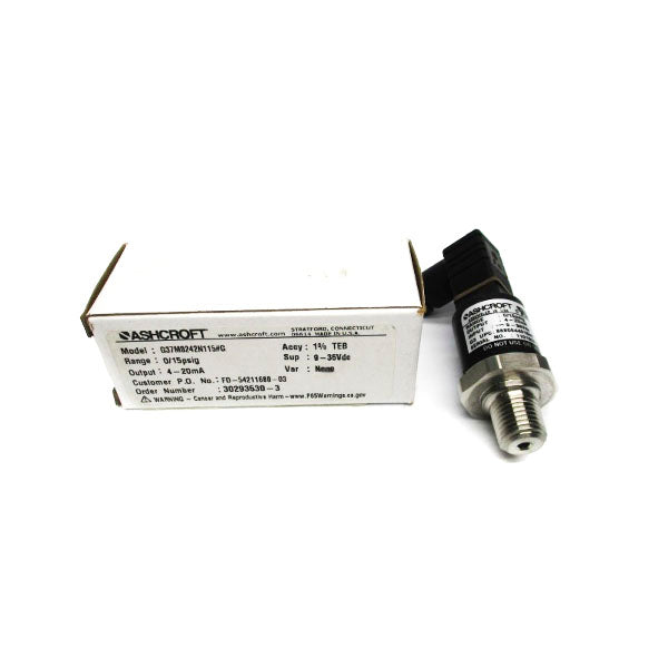 ASHCROFT G37M0242N115#G 9-36VDC 0/15PSI NSMP