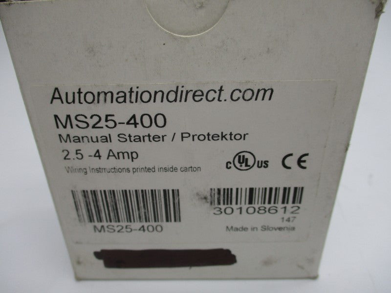 AUTOMATION DIRECT MS25-400 690V 2.5-4A NSMP