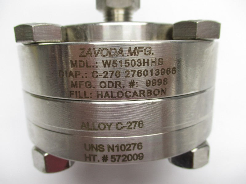 ZAVODA MANUFACTURING W51503HHS 0-600PSI NSNP