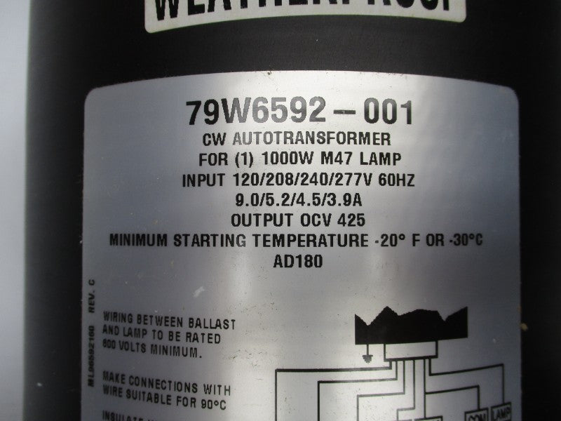 PHILIPS ADVANCE 79W6592-001 120/208/240/277V 9.0/5.2/4.5/3.9A NSMP