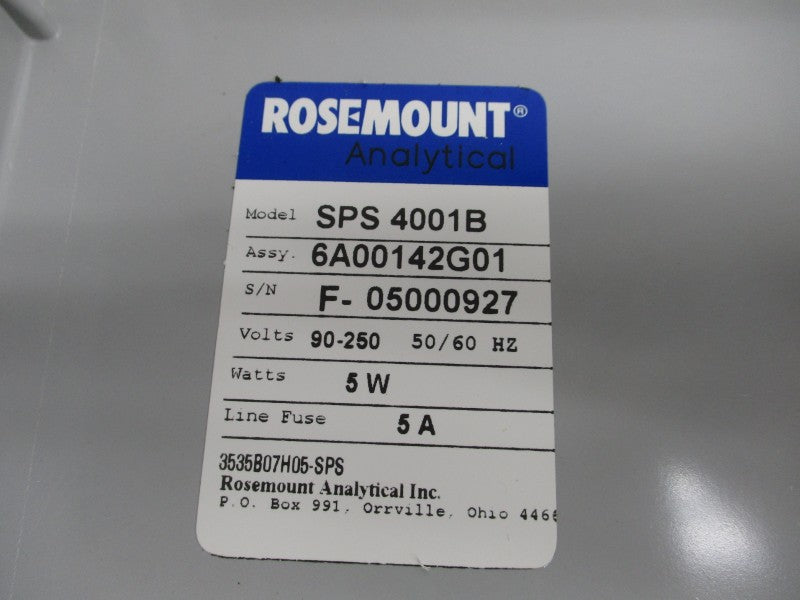 ROSEMOUNT ANALYTICAL SPS4001B 6A00142G01 90-250V 5A NSNP