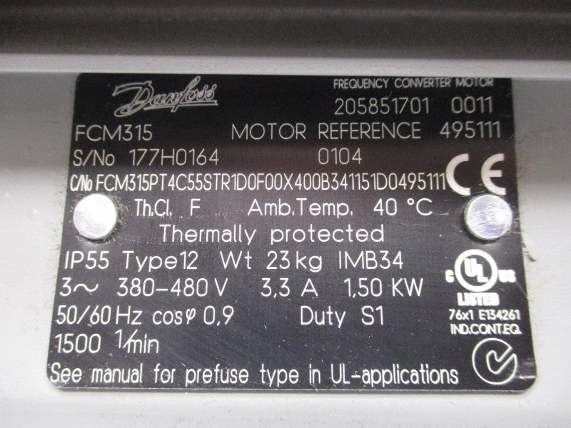 DANFOSS FCM315 FCM315PT4C55STR1D0F00X400B341151D0495111 380-480V 3.3A NSNP