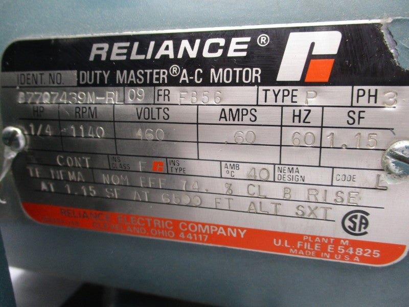 RELIANCE ELECTRIC B77Q7439M-RL 460V 0.60A NSNP