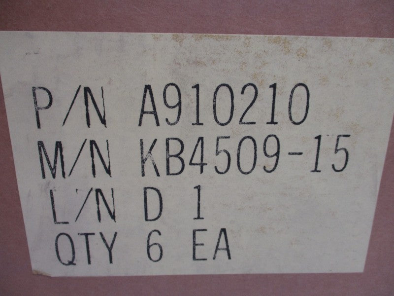 KAYDON CORP. KB4509-15 (PACKAGE OF 6) NSMP