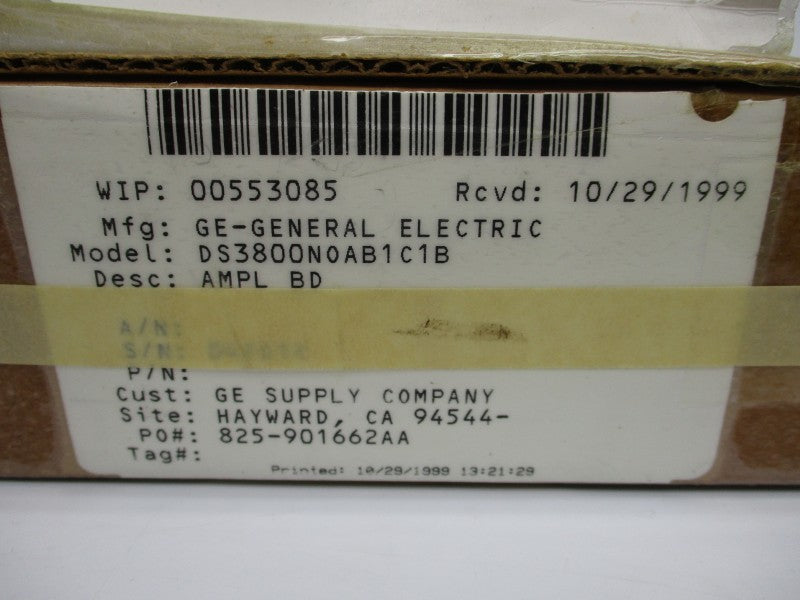 GENERAL ELECTRIC DS3800NOAB1C1B NSMP
