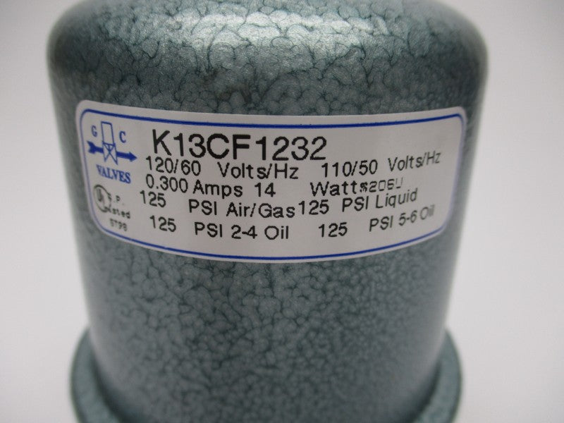 GC VALVES K13CF1232 110/120V 0.30A 125PSI 3/8" NSMP