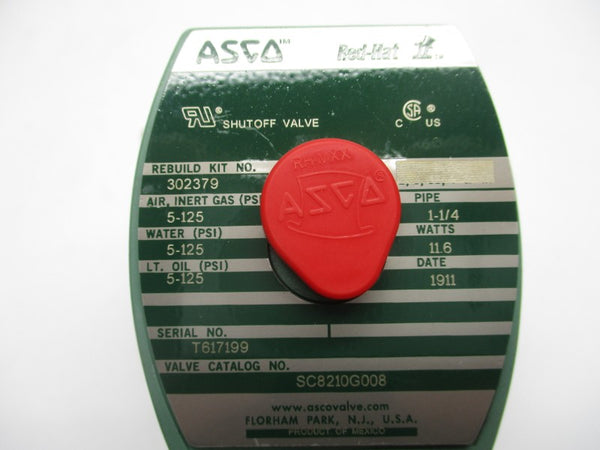 ASCO SC8210G008 24VDC 5-125PSI 1-1/4" NSMP