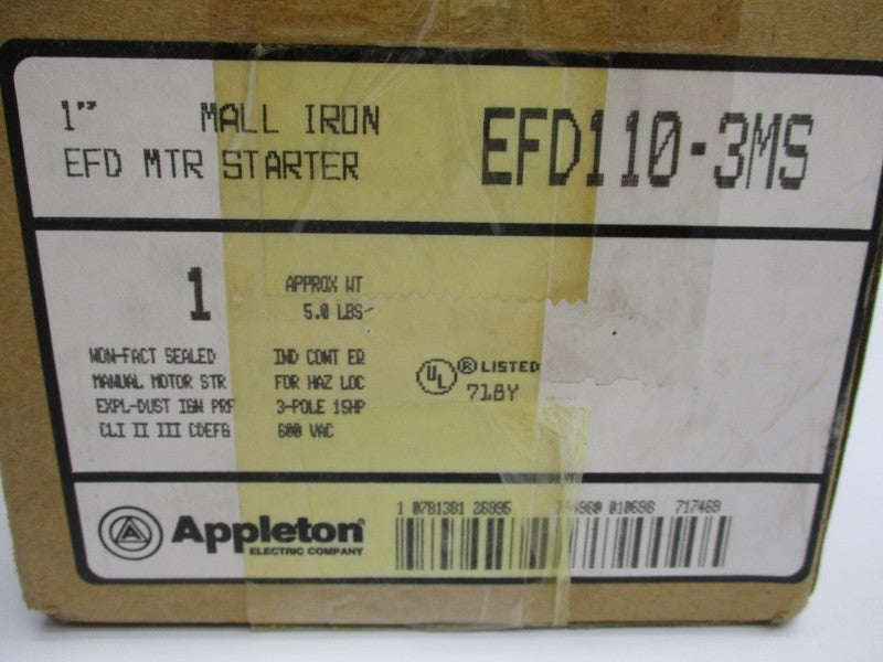 APPLETON EFD110-3MS 600VAC 30A NSMP