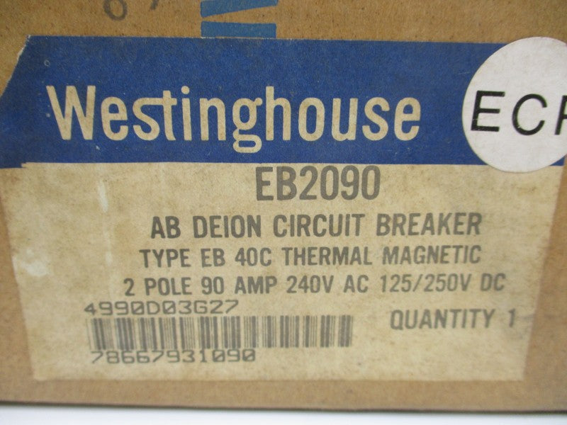 WESTINGHOUSE EB2090 125/250VDC 90A NSMP