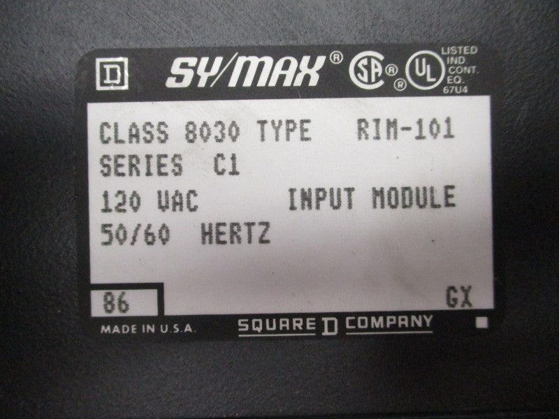 SQUARE D 8030RIM-101 SER. C1 120VAC UNMP