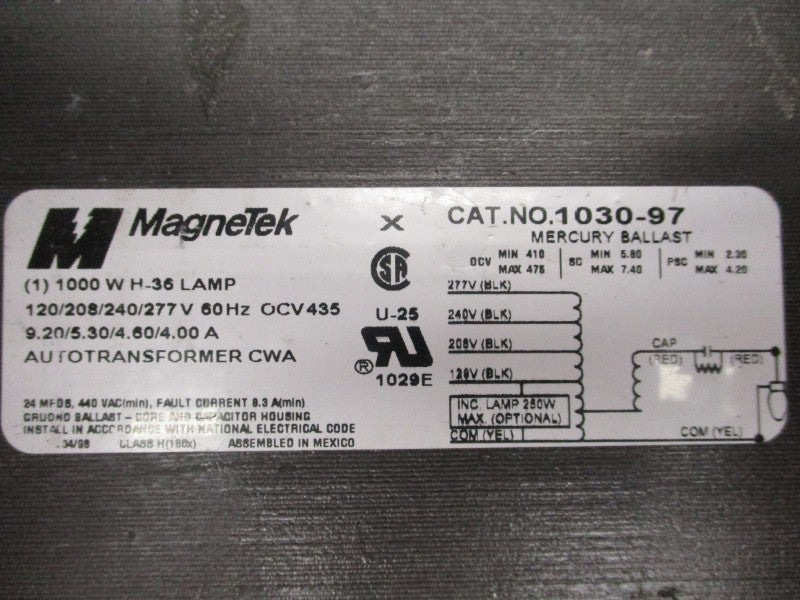 MAGNETEK 1030-97-500K 120/208/240/277VAC 9.20/5.30/4.60/4.00A NSMP