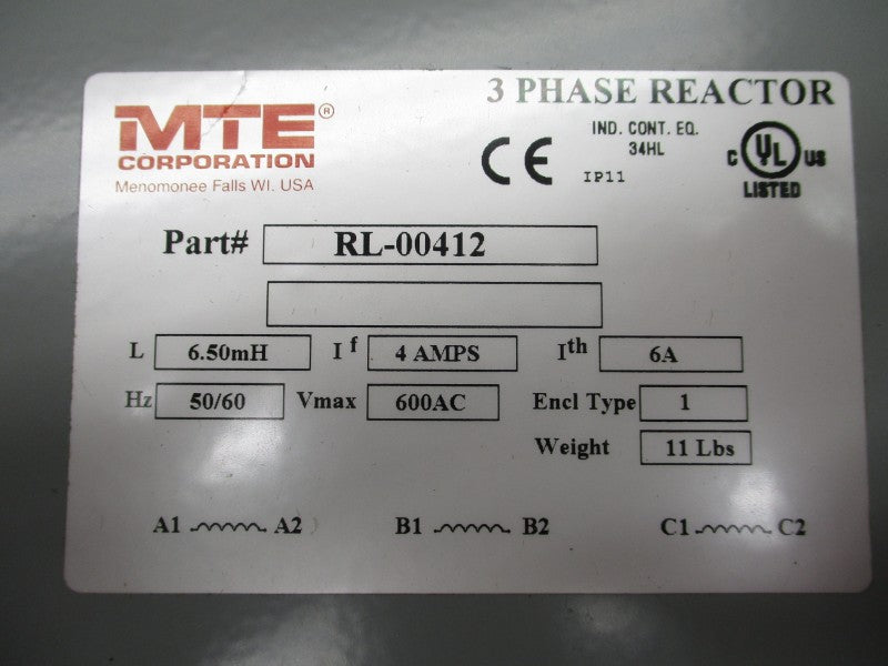 MTE CORP. RL-00412 600VAC 4A NSMP