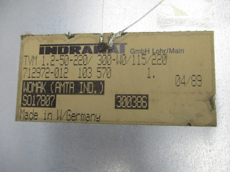 INDRAMAT TVM1.2-50-220/300-W0/115/220 115VAC (AS PICTURED) UNMP