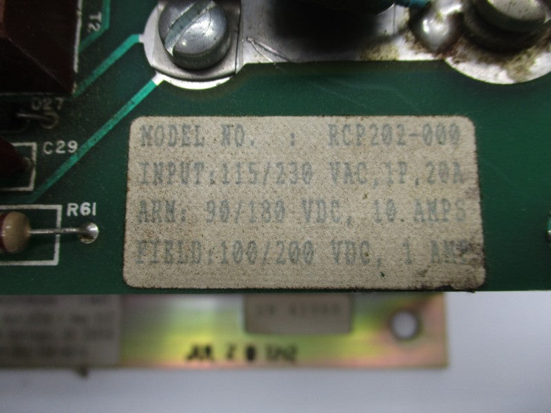CAROTRON RCP202-000 115/230VAC 20A UNMP