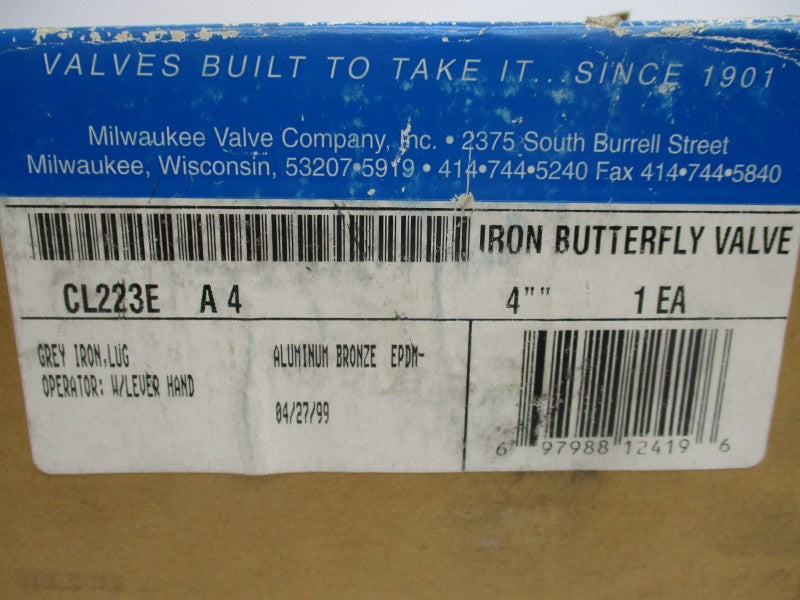 MILWAUKEE VALVE CO. CL223EA4 4" NSMP