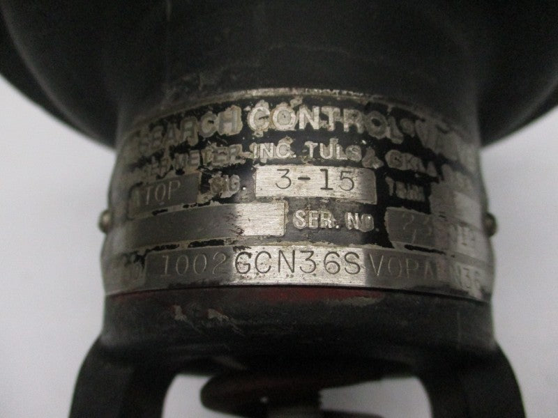 RESEARCH CONTROL VALVE 1002GCN36SV0PALN36 3-15PSI 1-1/4" UNMP