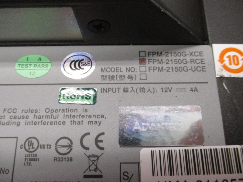 ADVANTECH FPM-2150G-RCE 12V 4A NSNP