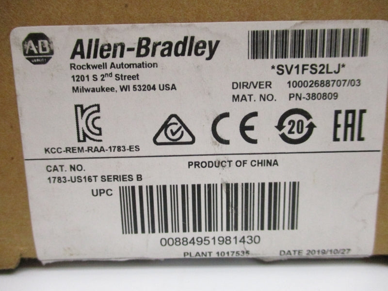 ALLEN BRADLEY 1783-US16T SER. B S/W 03 12-48V 0.33A NSMP