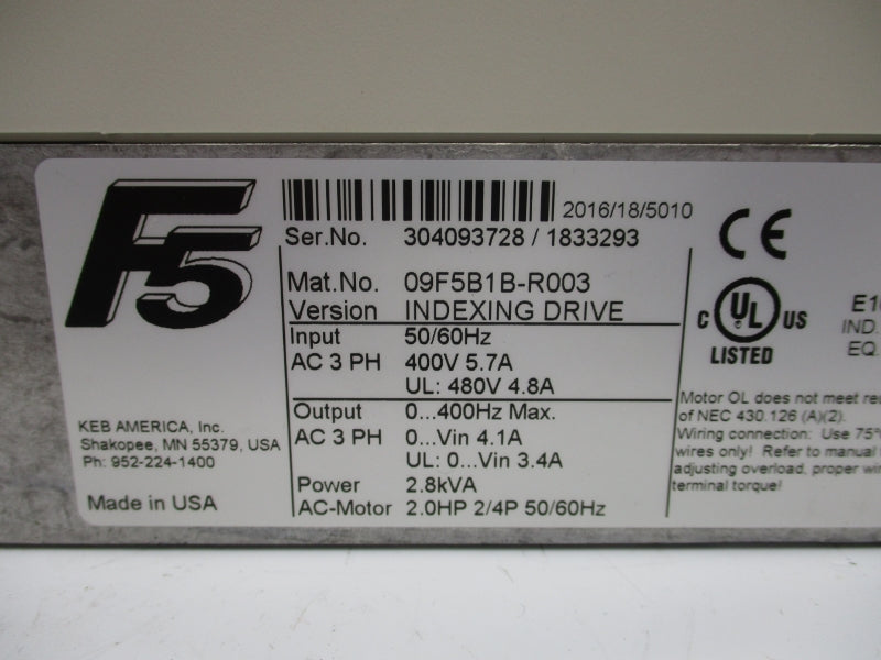 KEB 09F5B1B-R003 400V 5.7A NSMP