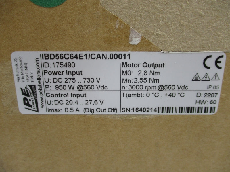 PELA BELLERS IBD56C64E1/CAN.00011 175490 275-730V 0.5A NSMP