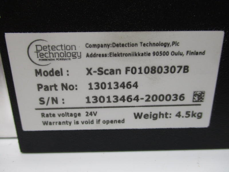 DETECTION TECHNOLOGY X-SCANF01080307B 13013464 24VDC NSNP