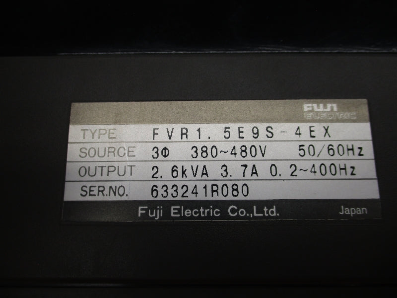 FUJI ELECTRIC FVR1.5E9S-4EX FVR-E9S 380-480V 3.7A UNMP