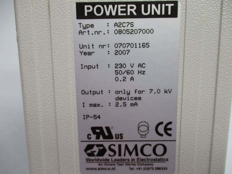 SIMCO A2C7S 0805207000 230VAC 0.2A UNMP
