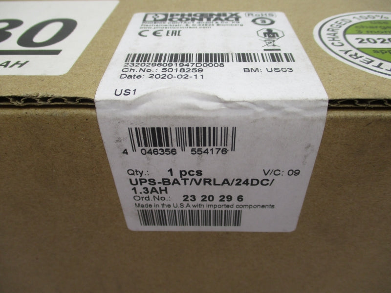 PHOENIX CONTACT UPS-BAT/VRLA/24DC/1.3AH 2320296 24V 15A NSFS