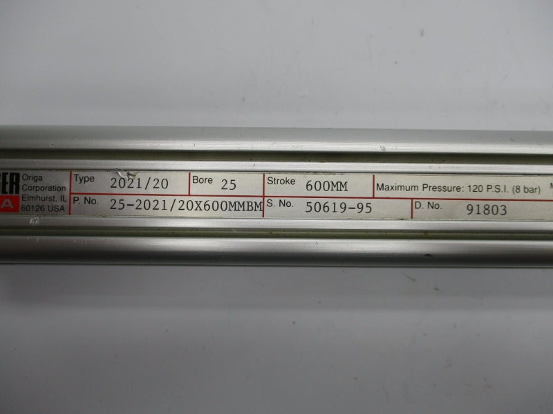 ORIGA CORP 25-2021/60X600MMBM 120PSI UNMP