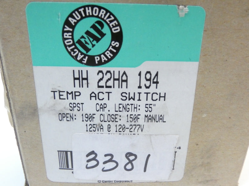 FAP HH22HA194 120-277V 150-190F NSMP