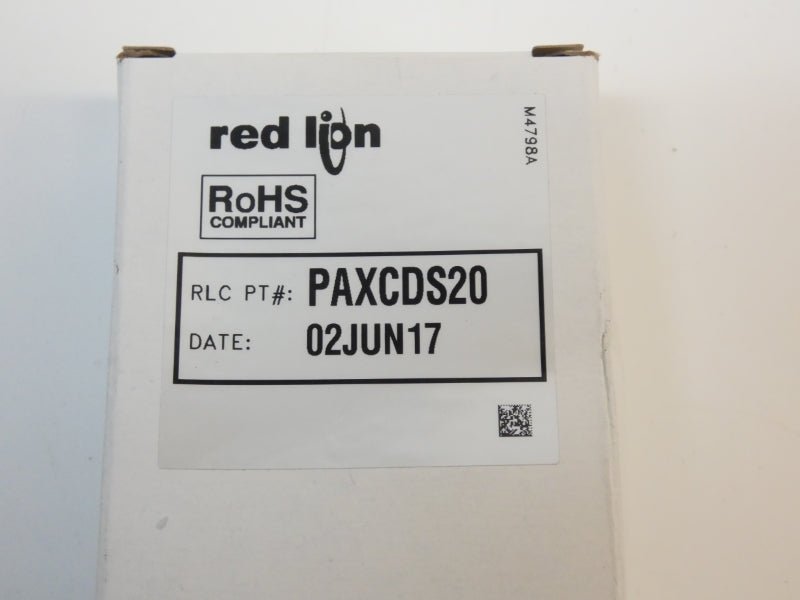 RED LION CONTROLS PAXCDS20 MD1998 REV. D NSMP