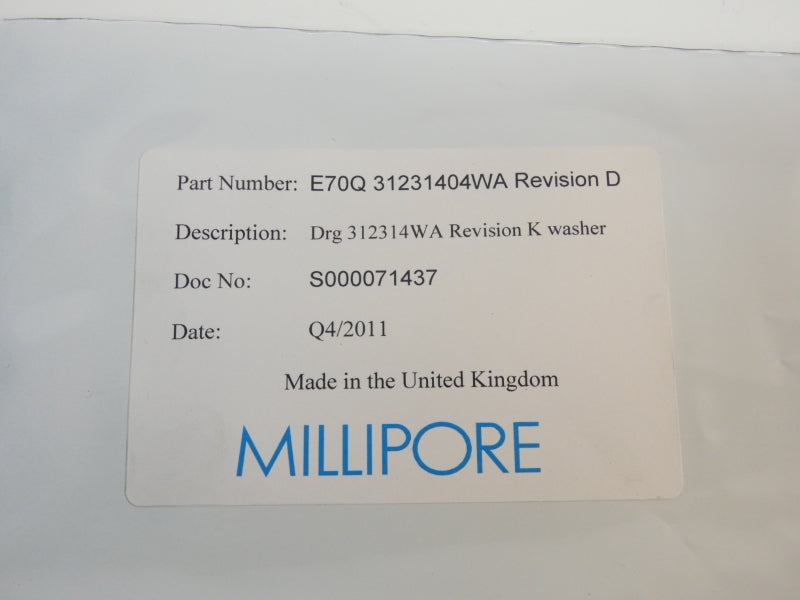 MILLIPORE E70Q31231404WA REV. D NSMP