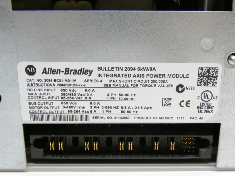 ALLEN BRADLEY 2094-BC01-M01-M SER. A 650VDC 9A NSNP