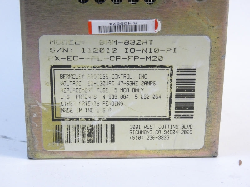 BERKELEY PROCESS CONTROL BAM-832HT 90-130VAC 2A UNMP
