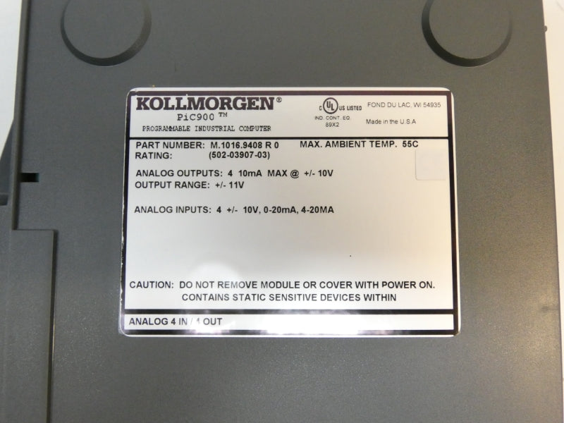 KOLLMORGEN M.1016.9408 502-03907-03 10V NSMP