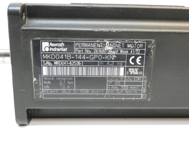 REXROTH MKD041B-144-GP0-KN 261680 36.3V 7.5A UNMP