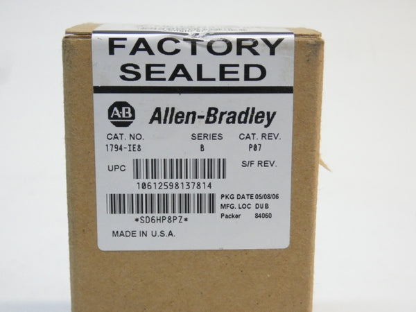 ALLEN BRADLEY 1794-IE8 SER. B REV. P07 DATE: 2005 NSFS