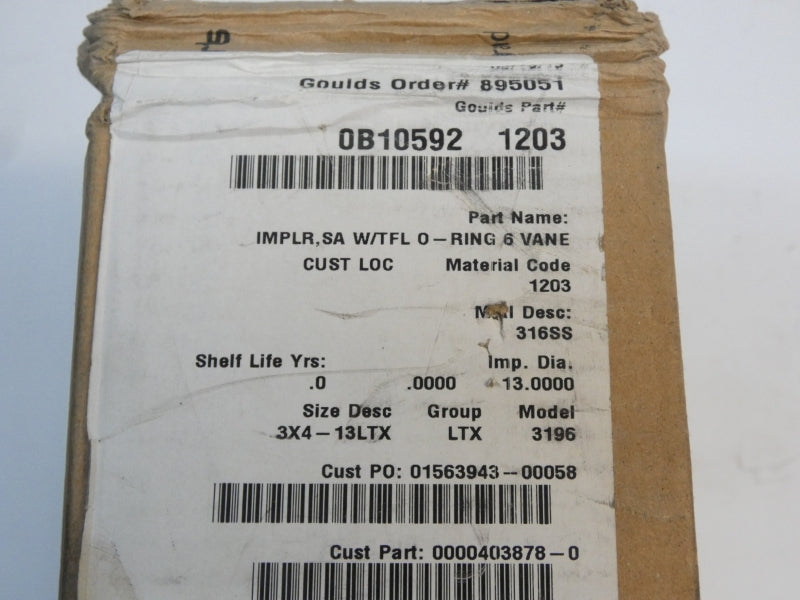 GOULDS 0B105921203 3X4-13LTX NSMP