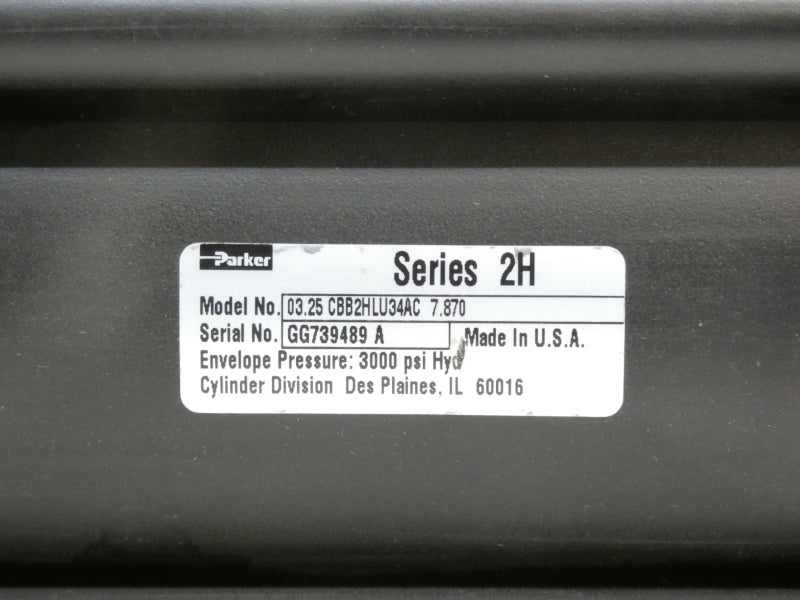 PARKER 03.25CBB2HLU34AC7.870 3000PSI NSNP