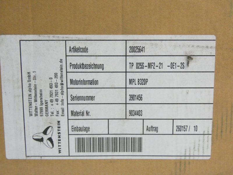 WITTENSTEIN TP025S-MF2-21-0E1-2S NSMP