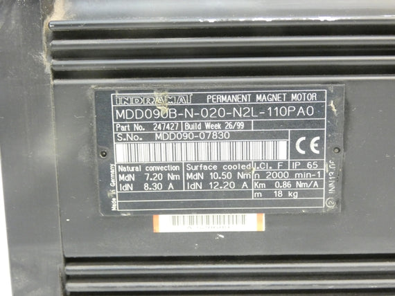 INDRAMAT MDD090B-N-020-N2L-110PA0 247427 8.30/12.20A UNMP