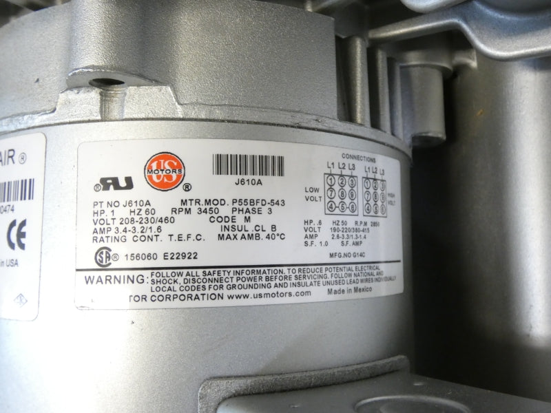 GAST R4310A-2 P55BFD-543 208-230/460V 3.4-3.2/1.6A NSMP