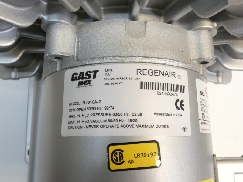 GAST R4310A-2 P55BFD-543 208-230/460V 3.4-3.2/1.6A NSMP